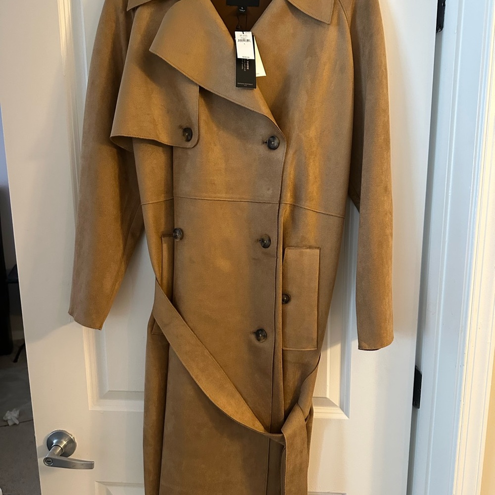 Banana Republic Tan Trench Coat with Belted Waist